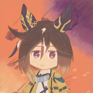 ステイゴールドのミニキャライラスト描いてみた！