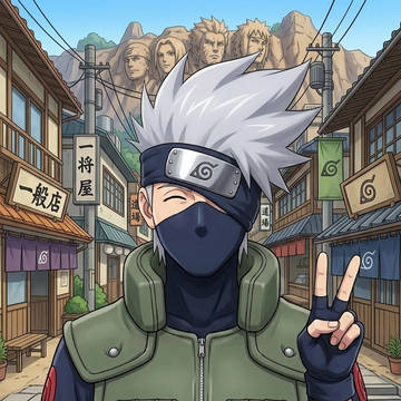 Kakashi Hatake Peace Sign