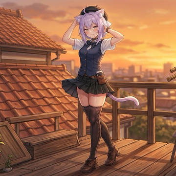 夕日に染まるシス