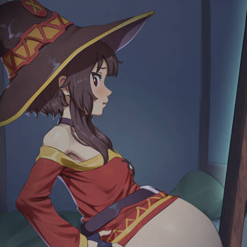 Trying on her old clothes