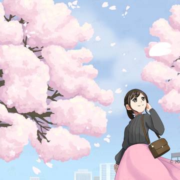 花散歩カレンダー　3〜4月：桜の街路樹