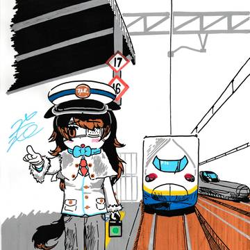 ホッキョクギツネ風 鉄道制服