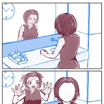 鏡って怖い