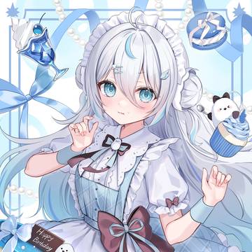 雪ノ精くもち様お誕生日グッズイラスト