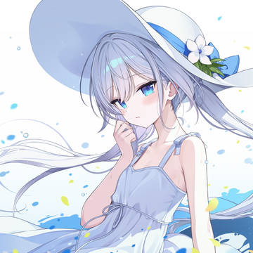 白いワンピの女の子