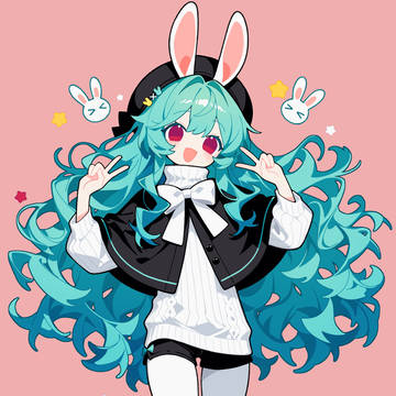 セーターうさみみ