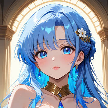 レトロ再解釈スタイルにて生成したフレア姫