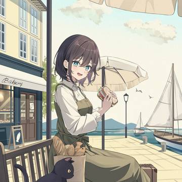 海辺の街のおさかなパン
