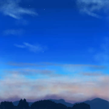 日が沈んだあとの空
