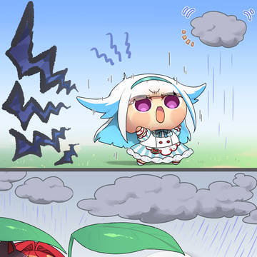 威嚇して雨雲を追い払うにじまるっとぬい👑