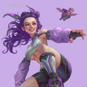 purple in rainbow