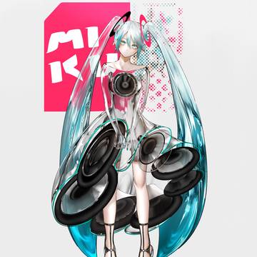 透明ミク+スピーカー