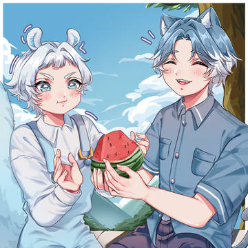 Momonga and Hachiware