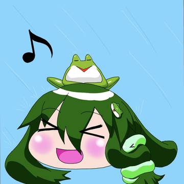 雨の日喜ぶゆっくりさなえ