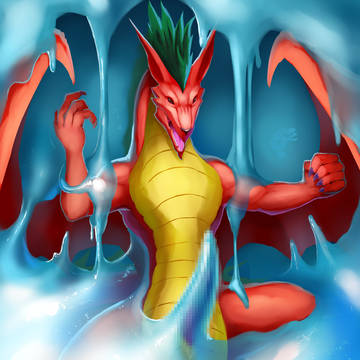 【Skebリクエスト】ドラゴンのスライム拘束