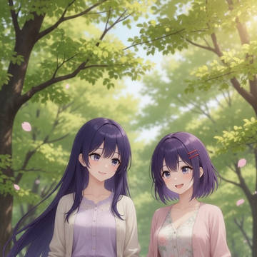 西連寺姉妹×AIイラスト（いただき物）