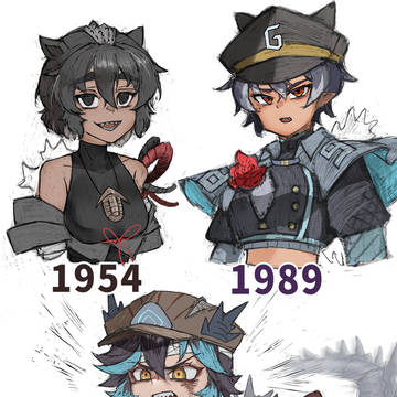 擬人化ゴジラ