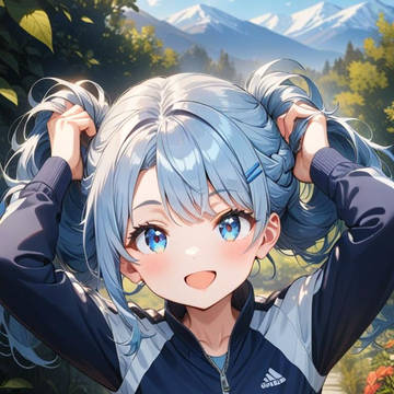 あおちゃんの手ツインテ