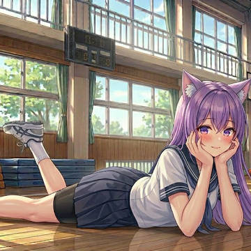 体育館のセーラースパッツのシス