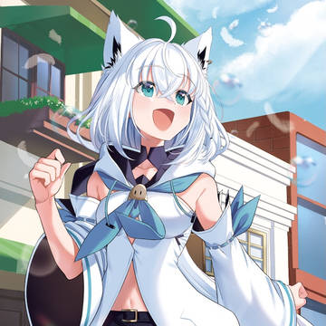 【お仕事】ホロカ『ライブスタートデッキ』白上フブキ様イラスト①