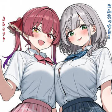 宝鐘マリンと白銀ノエルがナンパ