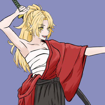 イラスト・6　女剣士