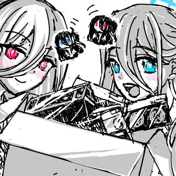 いつもお世話になっているお店に向けて描いたアリケイ絵