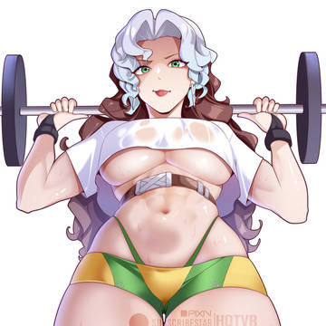 Rogue pumping some iron.