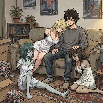 Man and his Zombie Harem