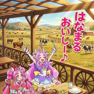 牧場でステーキランチ♪