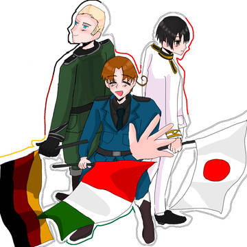 3人揃って枢軸国