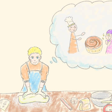 ナルトのパン作り