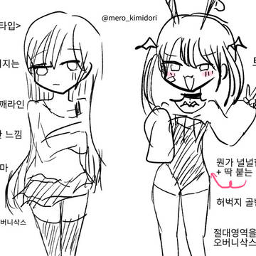 씹덕 남자들이 좋아하는 여자 스타일