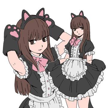 猫耳ぱっつんメイド