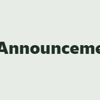 Announcement