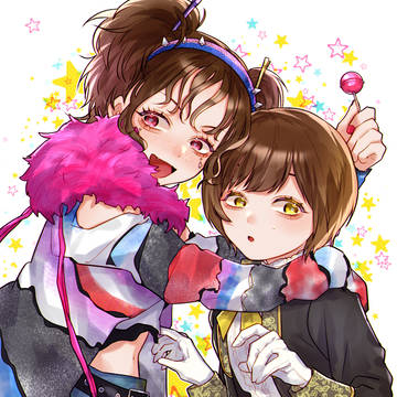 メロち😈と初美花ちゃん💛