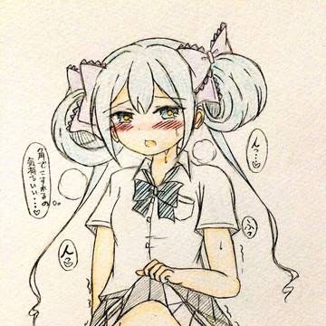 机の角で気持ちよくなっちゃう有栖ちゃん。