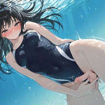 水中ふたなり娘