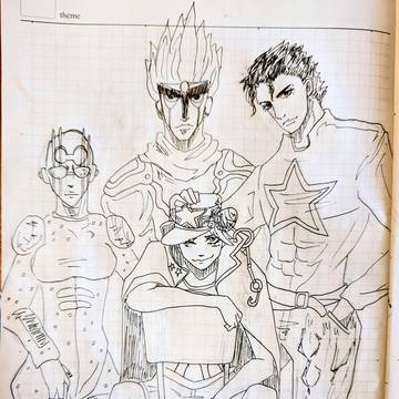 ジョジョアナログイラストところどころオリジナル