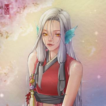 벚꽃 아래 나타난 신비로운 인어.