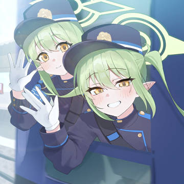 ママー!しゃしょーさんたちが手ふってくれたー!