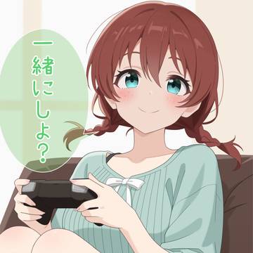一緒にゲームをするエマさん