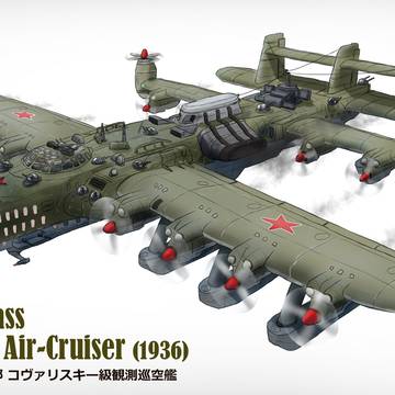 武装エルフ：コヴァリスキー級観測巡空艦