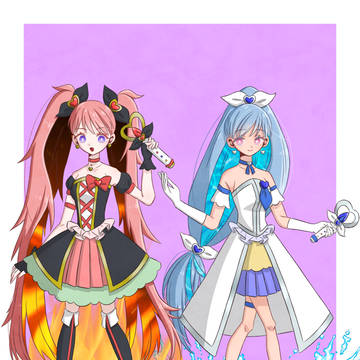 炎と水の魔法少女