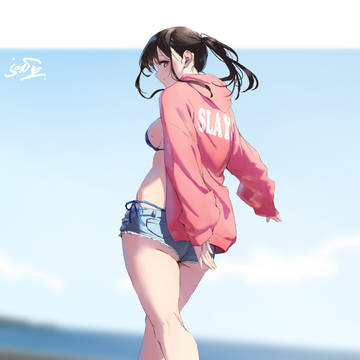 長身スケボー女子