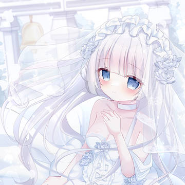 ウェディングドレスの白髪ちゃん
