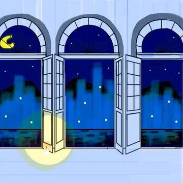 窓辺　夜