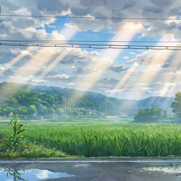 [時間差分アリ]田舎の道の風景