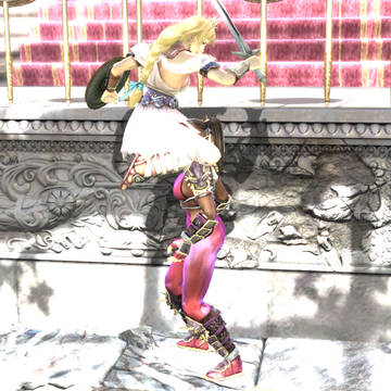 Sophitia grabs Taki [SCIV]