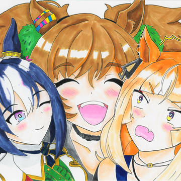 3人で、ハイ! チーズ!!